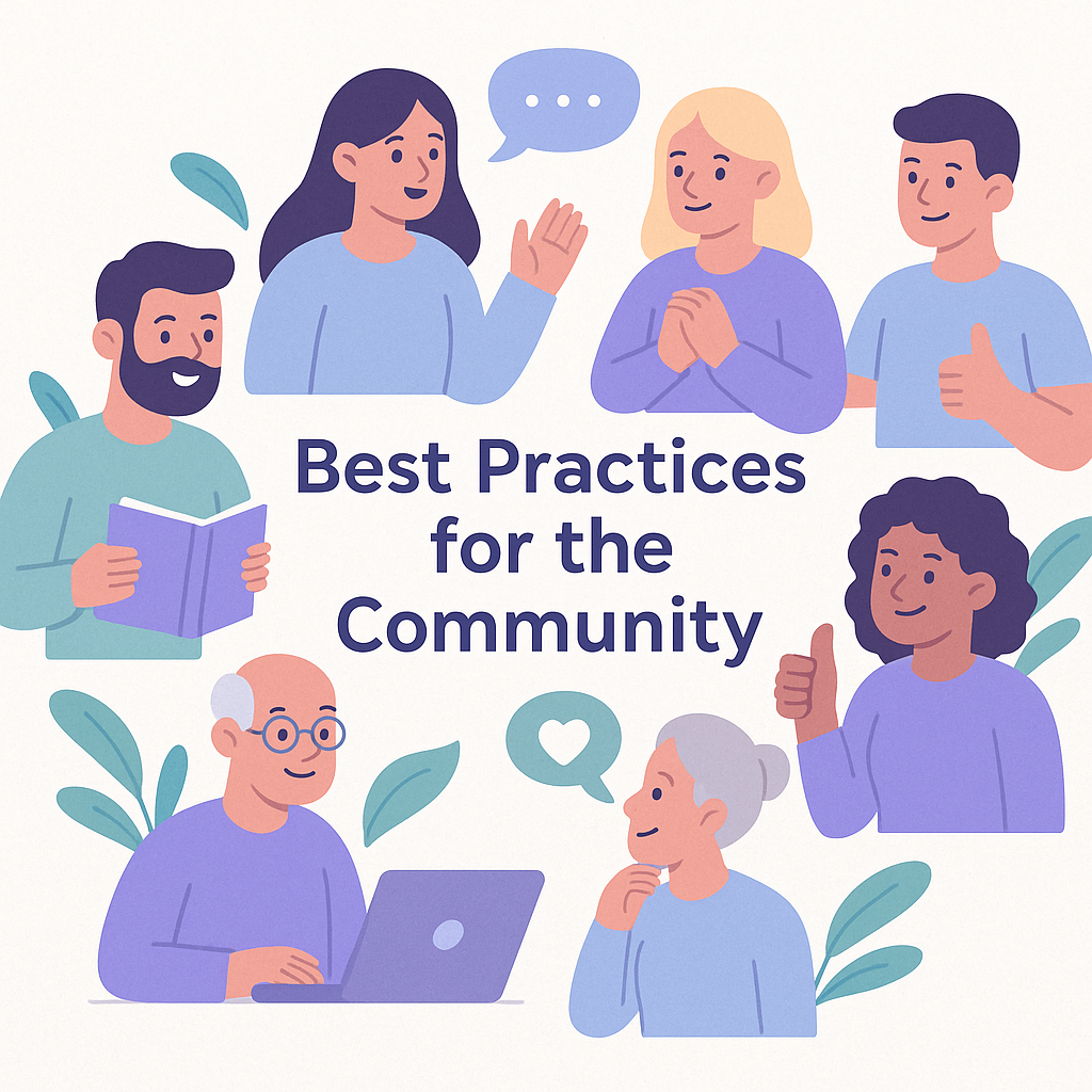 Ilustración comunidad y buenas prácticas