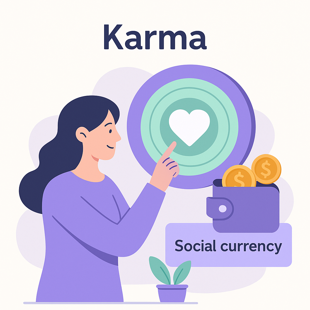Ilustración concepto de Karma